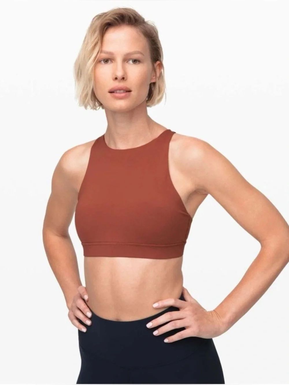 Lululemon Energy Bra *High Neck
Rustic Clay Size 4 ~ Like New